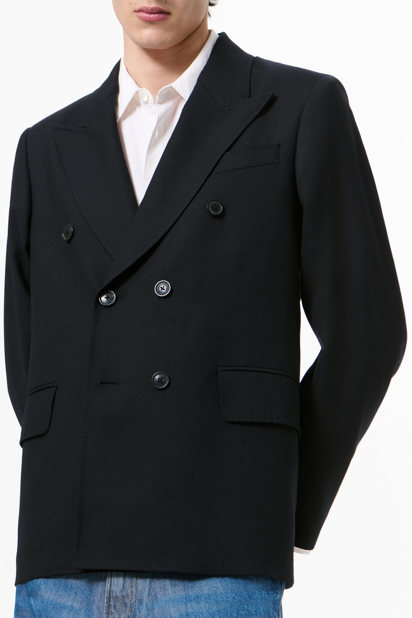 Our Legacy - Unconstructed DB Blazer Black Panama Wool