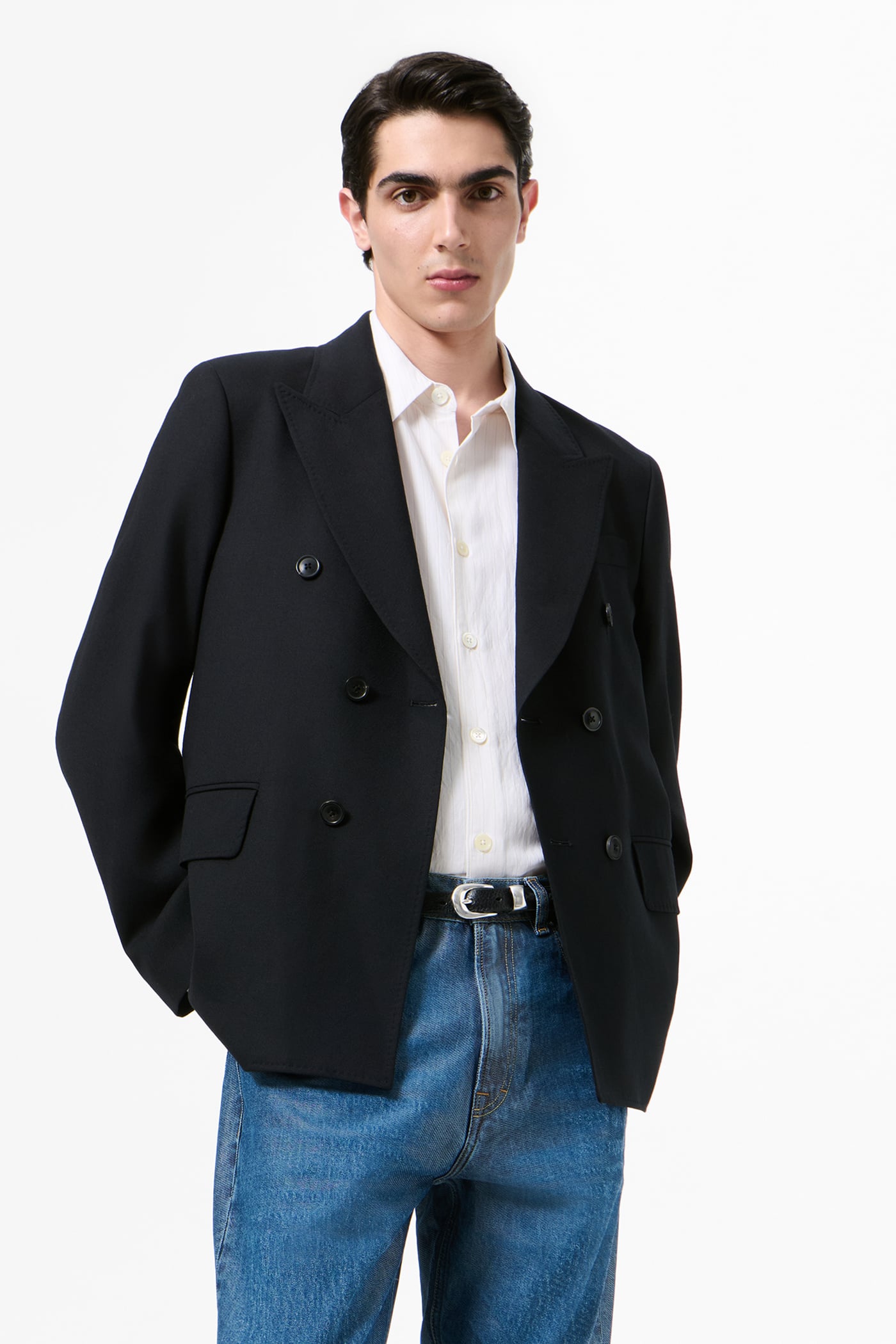 Our Legacy - Unconstructed DB Blazer Black Panama Wool