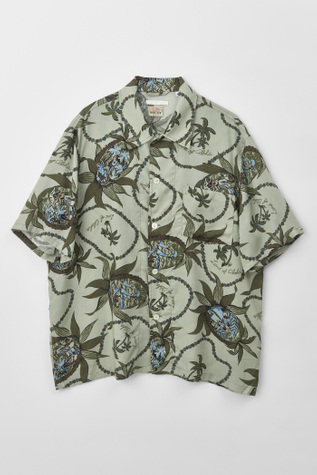 Box Shirt Shortsleeve Sage Aloha -94