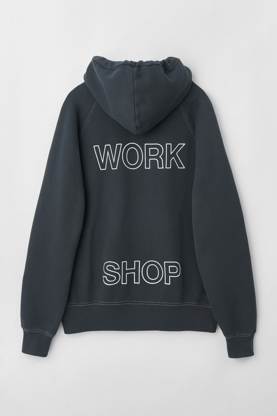 トップス OUR LEGACY WORK SHOP ZIP HOOD Our Legacy - Zip Hood Black Yin Yang Embroidery