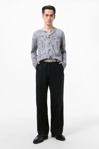 Borrowed Chino Black Panama Wool
