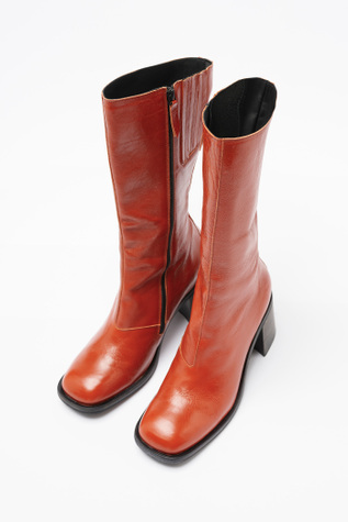 Shaft Boot Arancia Orange Leather