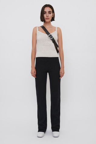 Draft Trousers Black Waffle Rib