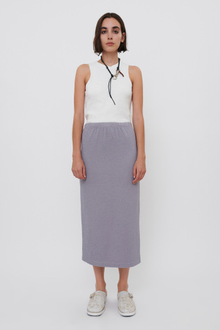 Rib Tube Skirt Sulphur Blue Layer Jersey
