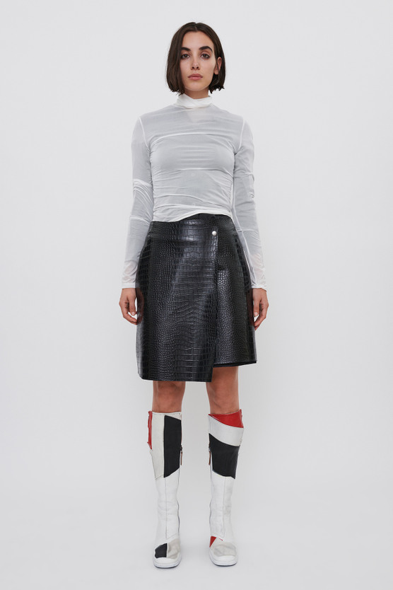 ASYMMETRICAL WRAP SKIRT