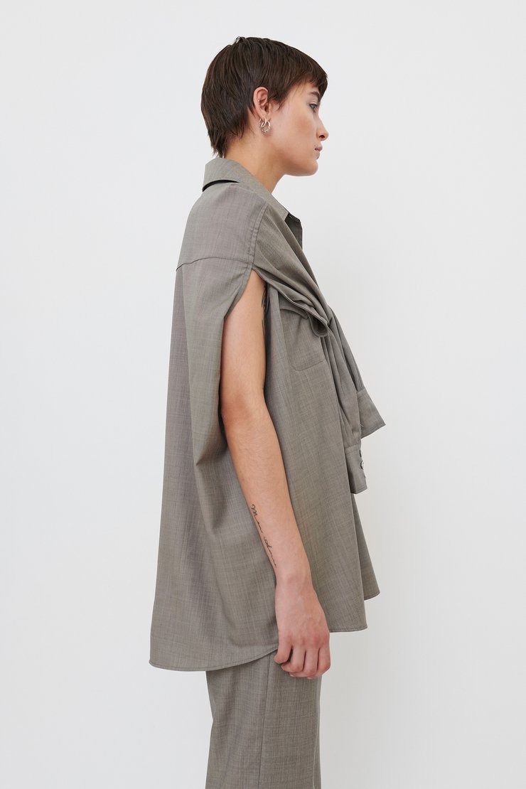 Our Legacy - Cut Ranch Shirt Stone Grey Wool