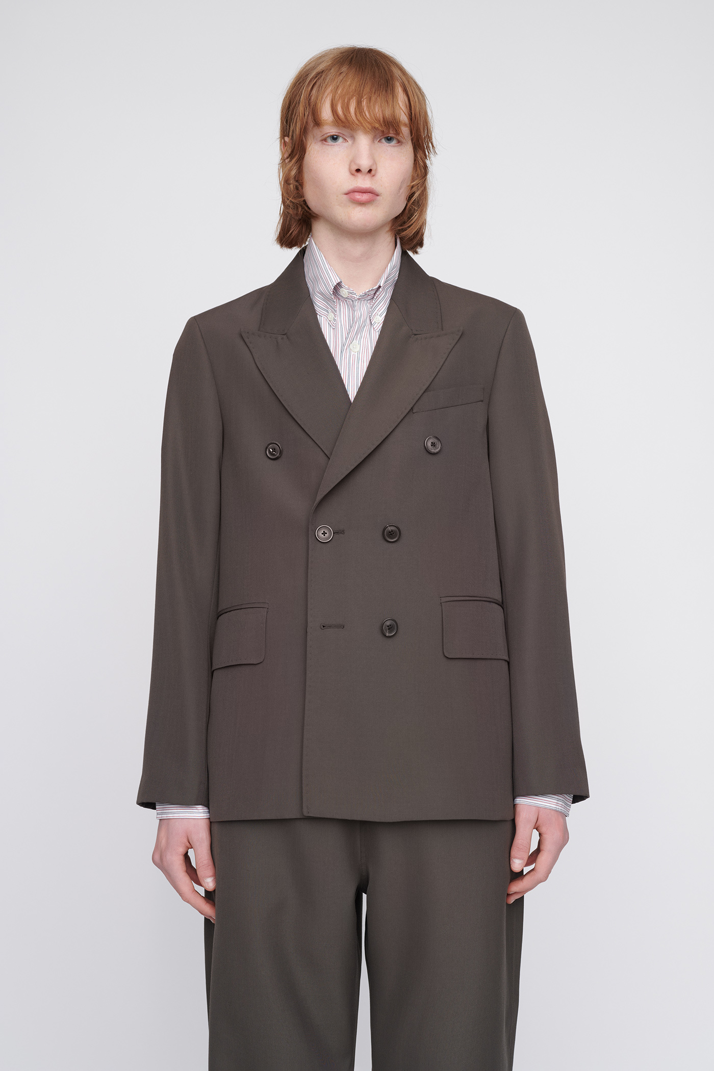 Our Legacy - Unconstructed DB Blazer Olive Grey Wool