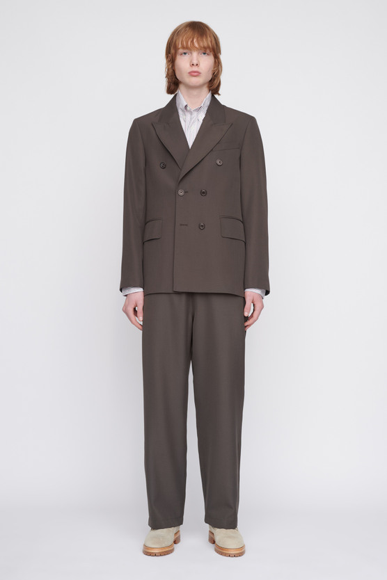 Our Legacy - Unconstructed DB Blazer Olive Grey Wool