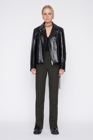 Sharp Trouser Olive/Brown Melange Stripe