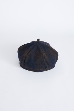 Beret Navy Shadow Check