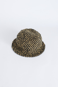 Our Legacy - Bucket Hat in Black/Beige Cigar Stripe