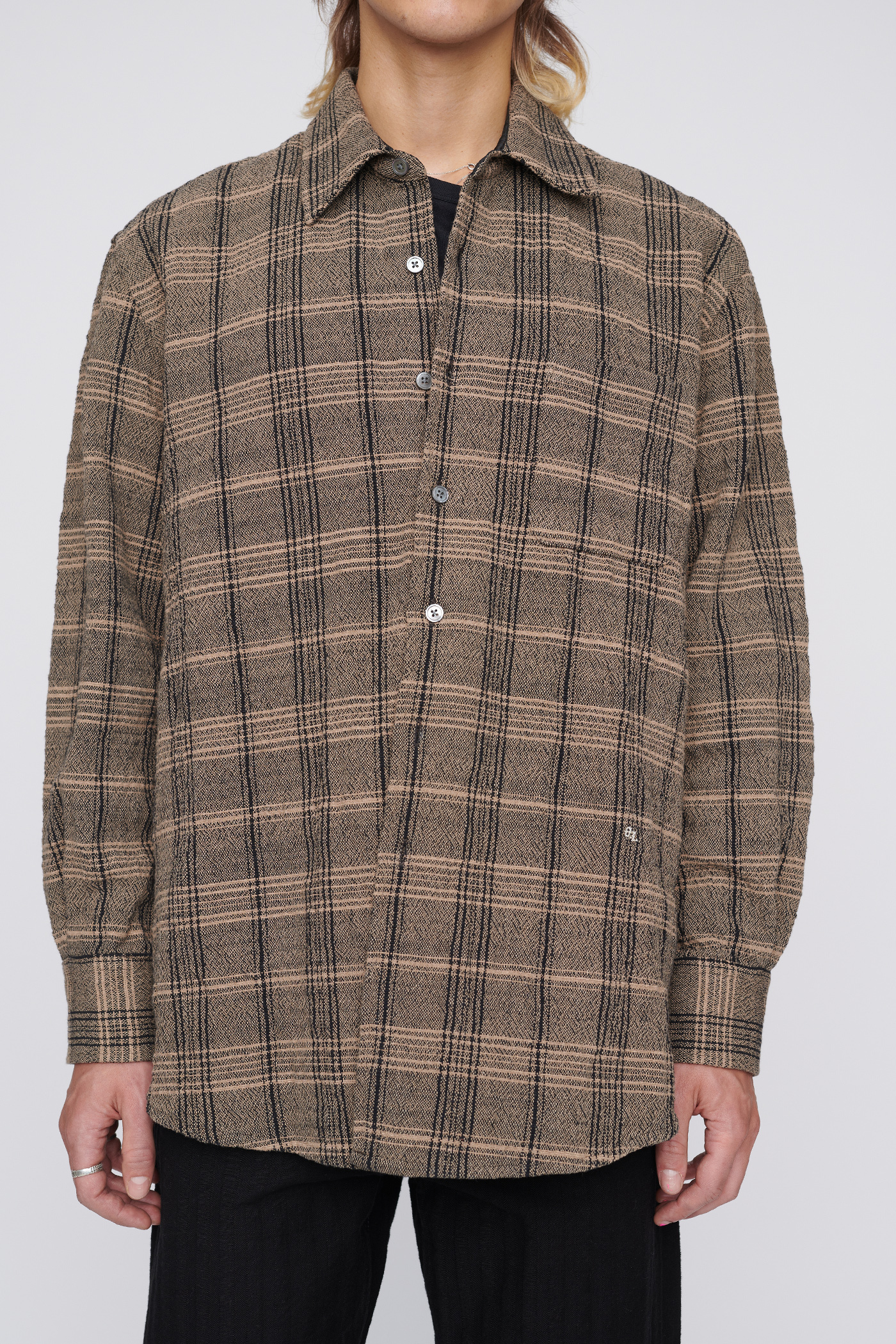 Our Legacy - Above Shirt Ecru/Black Check Our Legacy - Above Shirt Ecru/Black Check