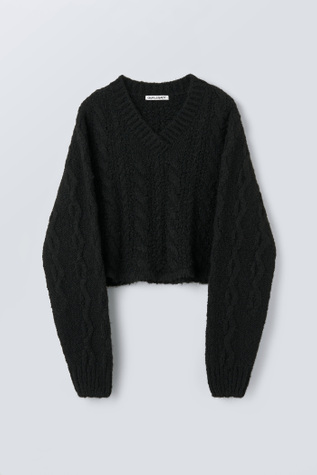 トップス Our Legacy Knitted Sweater 46 Our Legacy - Shrunken Open-Knit Cotton Zip-Up Sweater