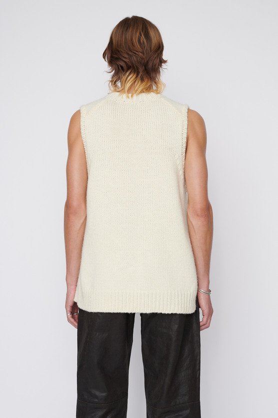 Our Legacy - V Neck Raglan Vest Bone White Acrylic