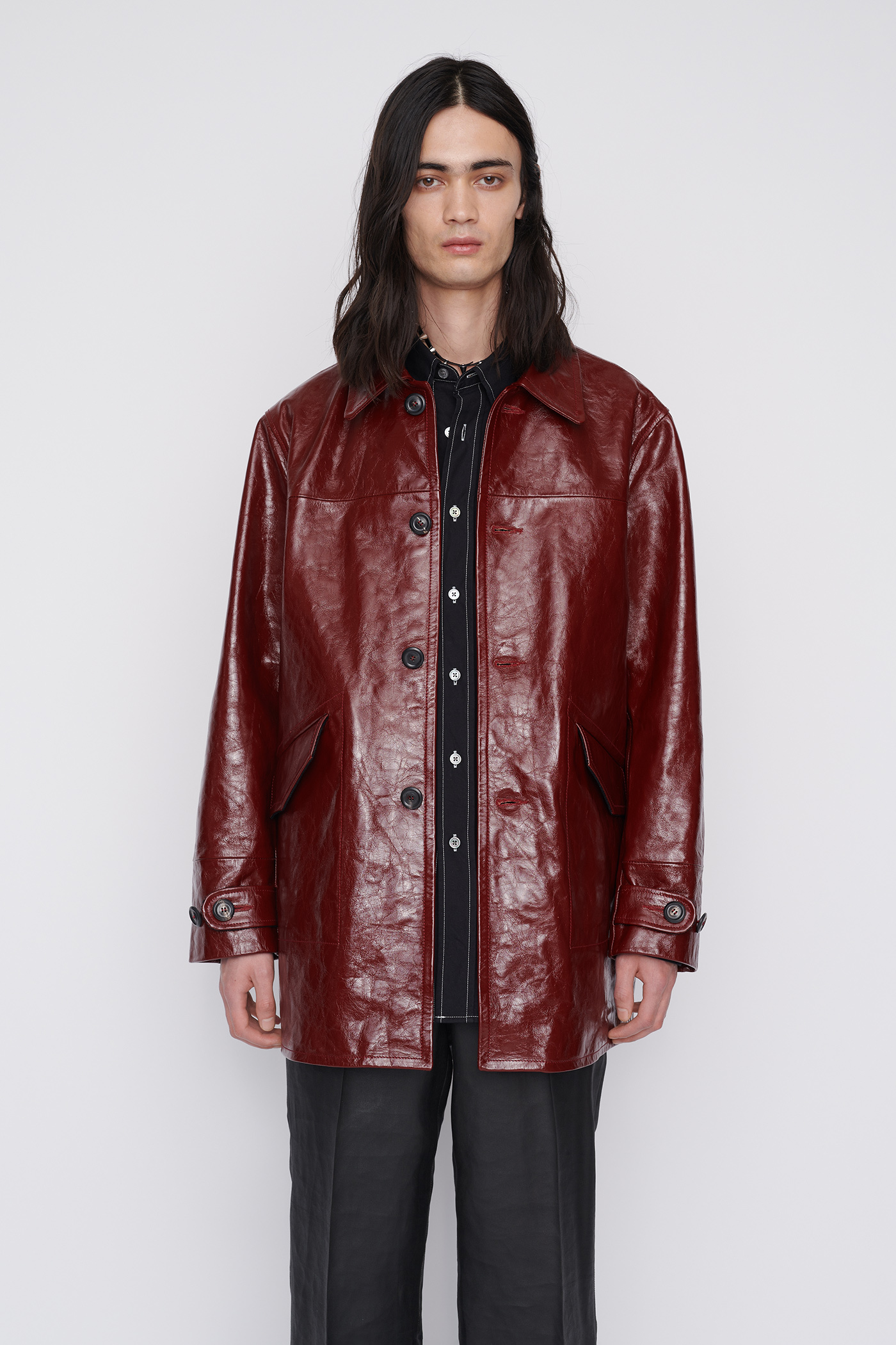 Our Legacy - BUTA COAT OXBLOOD LEATHER