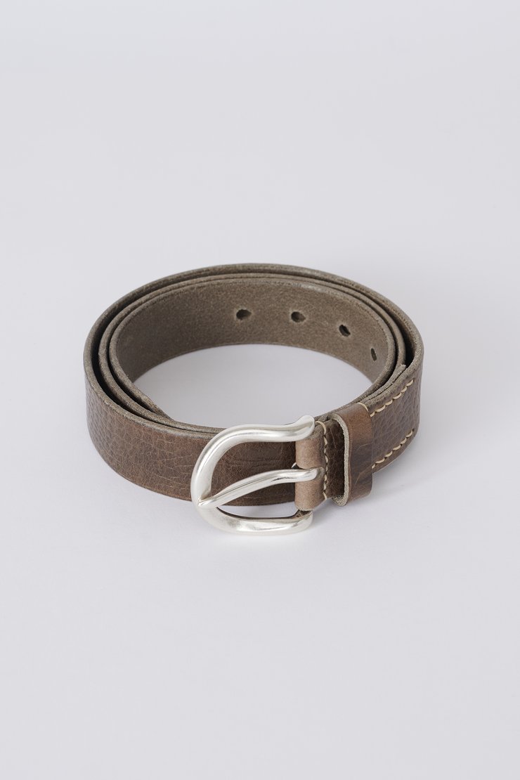 Our Legacy - 3.5 cm Belt in Grey Croco Embossed