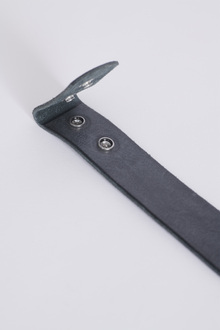 Our Legacy - Speed Belt Black Leather Tiger Plate