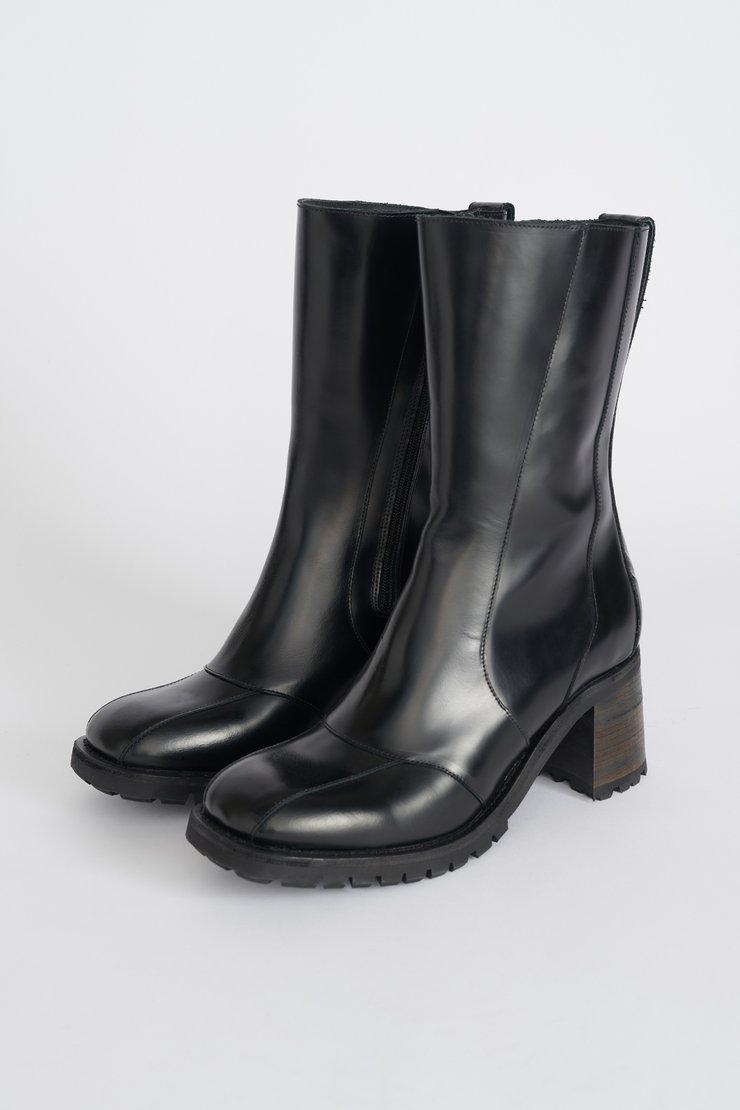 Our Legacy - Mid Shaft Boot Black Leather