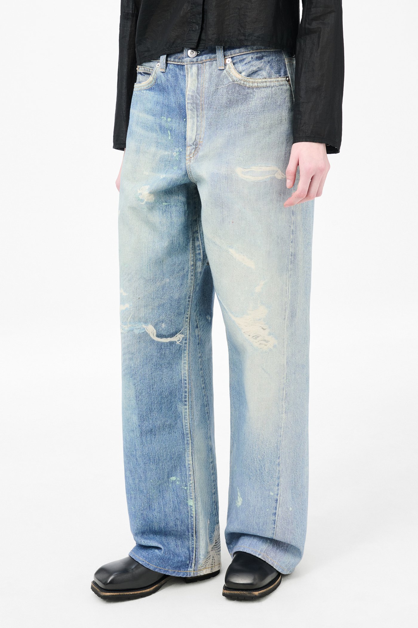在庫処分セール 言い換え Our Legacy Print Denim Digital Cut Full - パンツ