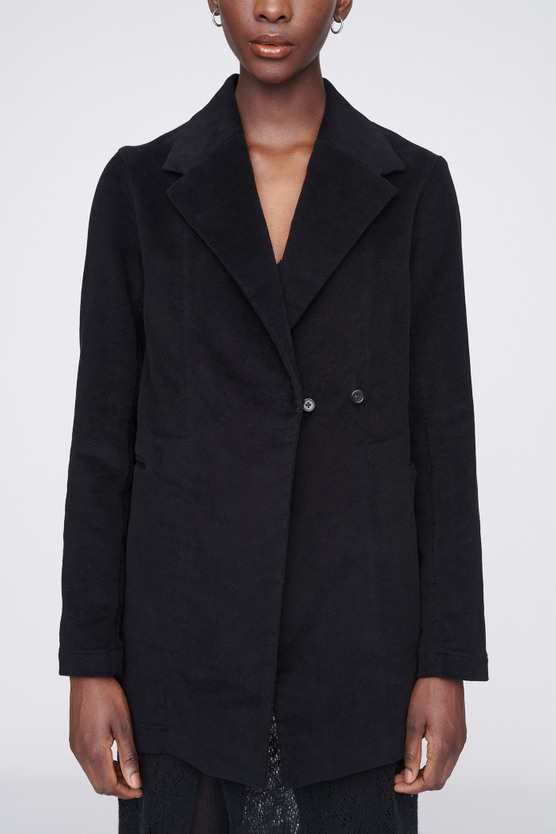 Our Legacy - Overlap Blazer Black Milled Moleskin