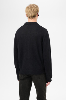 Our Legacy - Evening Polo Black Fuzzy Alpaca