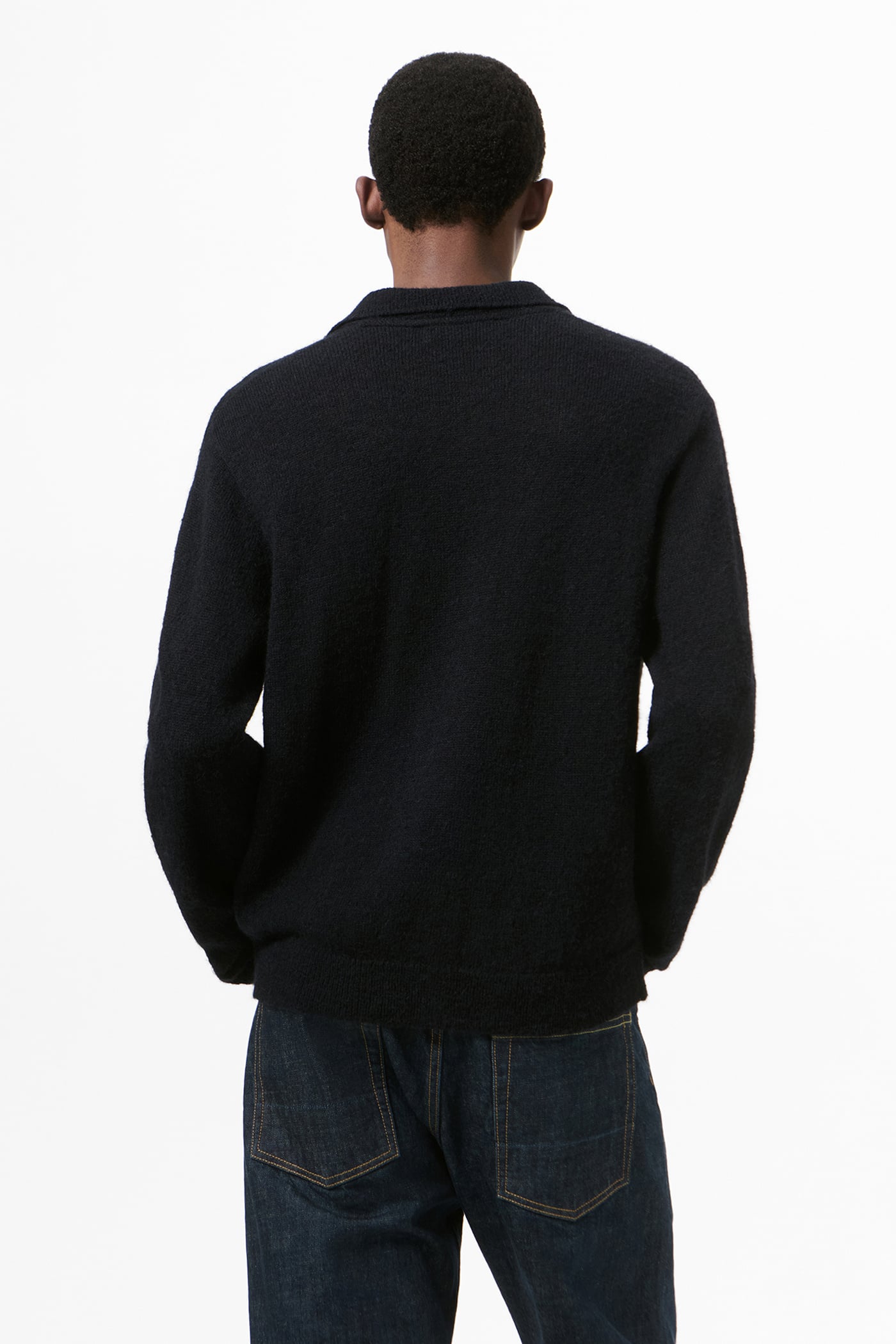 Our Legacy - Evening Polo Charcoal Melange Fuzzy Alpaca