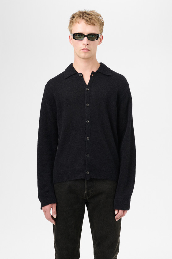 Our Legacy - Evening Polo Black Fuzzy Alpaca