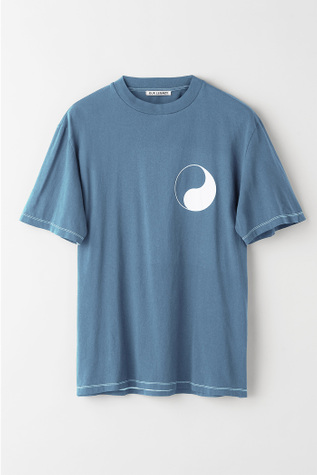 Box T-Shirt Slate Blue Yin Yang Print