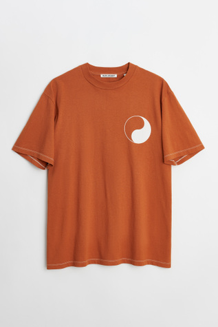 Box T-Shirt Terracotta Yin Yang Print