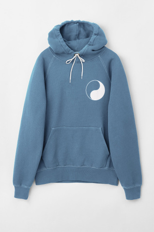 Work Shop Hood Slate Blue Yin Yang Print