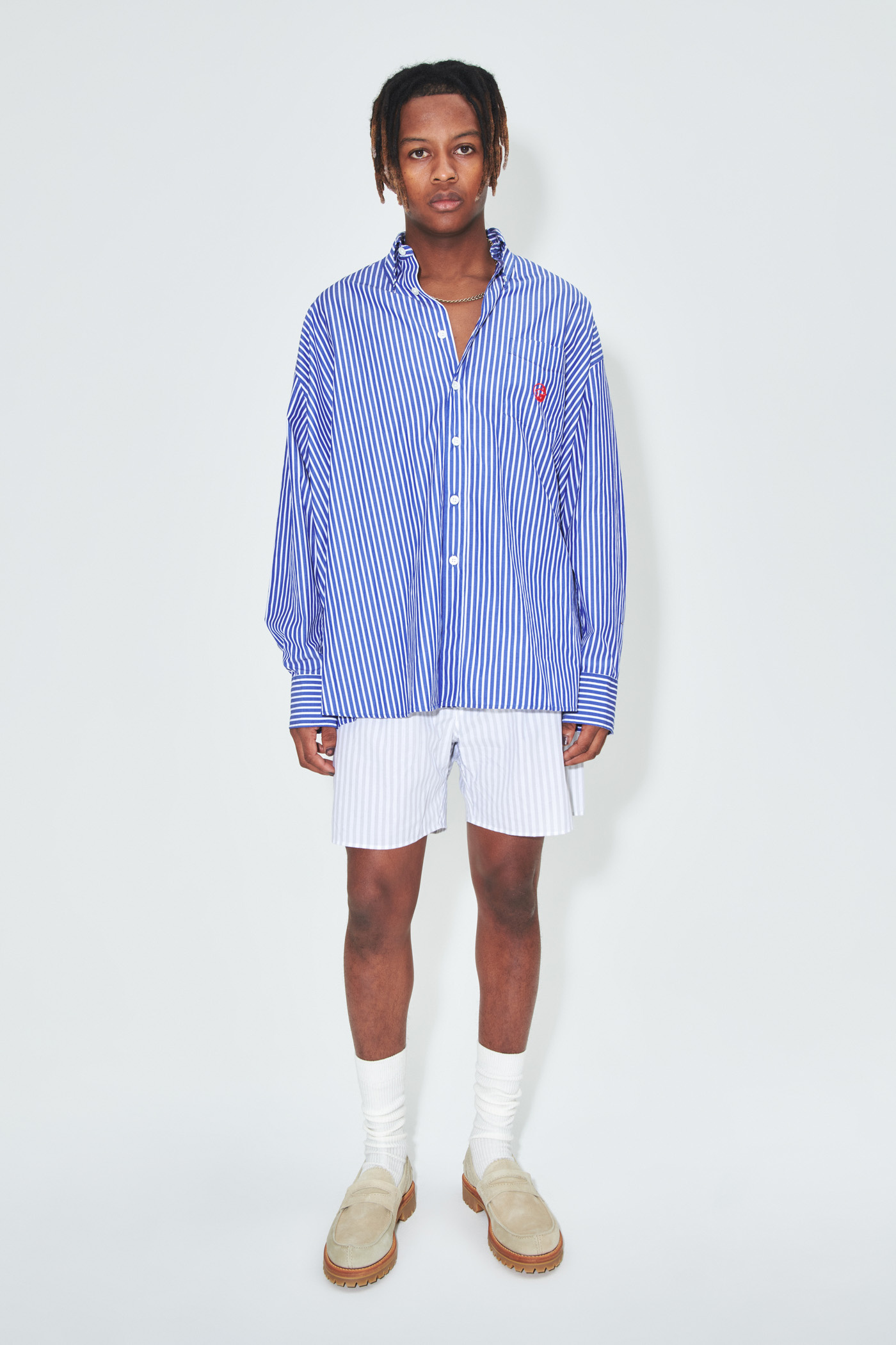Our Legacy - Borrowed BD Shirt Blue Wide Stripe