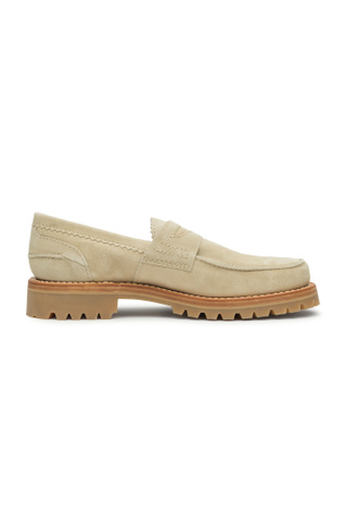 Commando Loafer Beige Suede