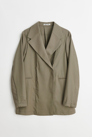 Overlap Blazer Grey Tropical Wool