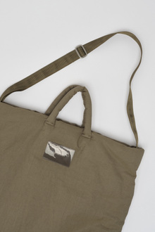 Our Legacy - Big Pillow Tote Army Green Cotton Ripstop