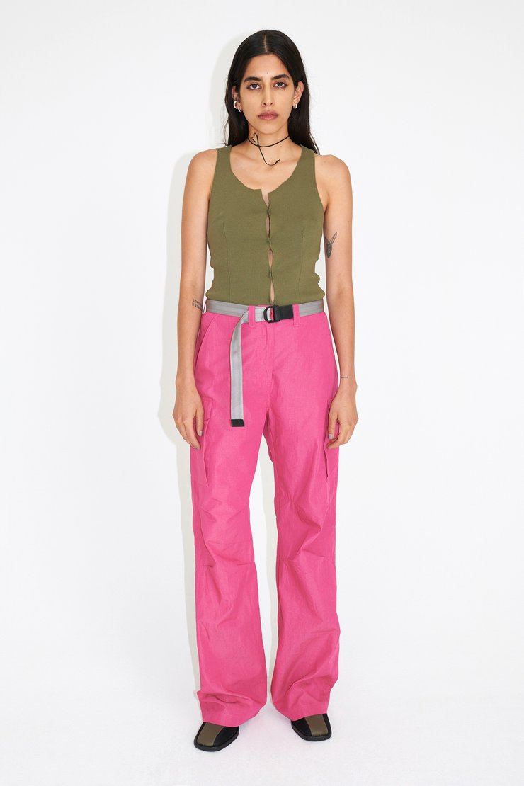 Parachute Trouser Cerise Cotton Ripstop