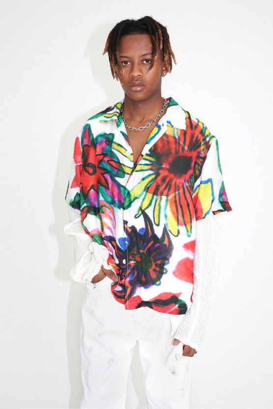 Our Legacy - Box Shirt Shortsleeve Melting Flowers Print
