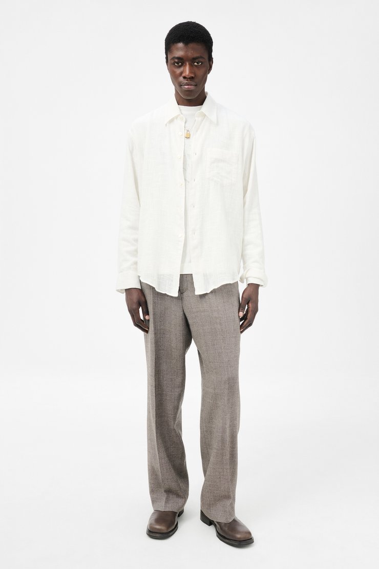 Tシャツ・カットソー OUR LEGACY White cotton Coco shirt (M2222CW OFFWHIAIRCOT) Our Legacy - Beyond BD Shirt White Non-Iron Crisp Cotton