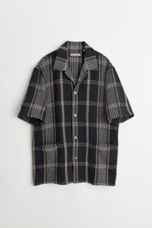 トップス OUR LEGACY ELDER SHIRT SHORTSLEEVE NAVY Our Legacy - Elder Shirt Shortsleeve Navy Summer Plaid