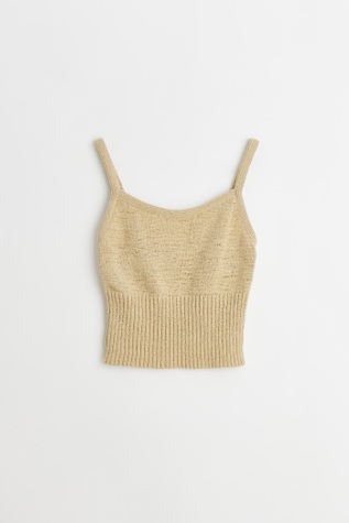 Peyote Top Beige Faux Cord