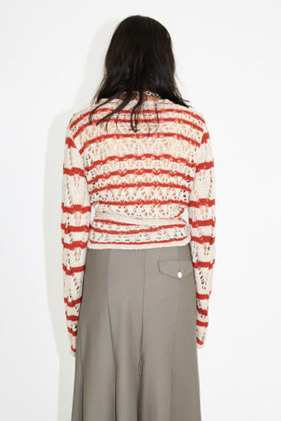 NKNIT zigzag paper knit shirts ivory① zigzag paper knit shirts | NKNIT