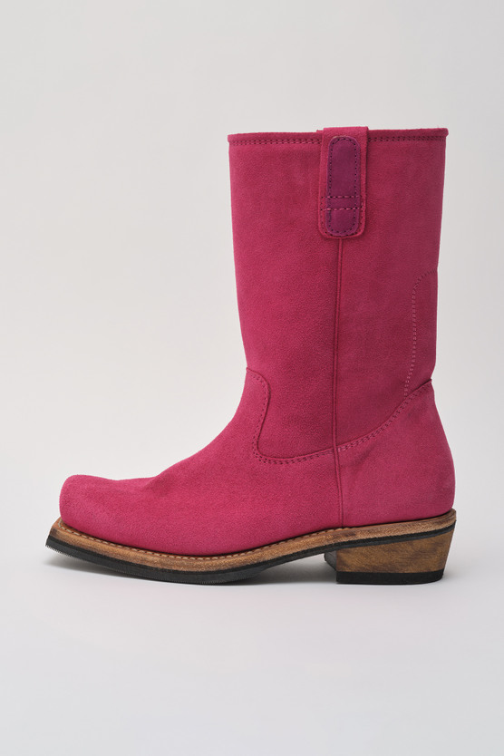 Flat Toe Boot Hot Pink Suede Our Legacy