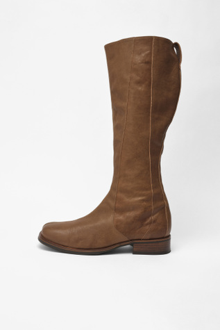 Knee High Slim Camion Taupe Collapse Leather