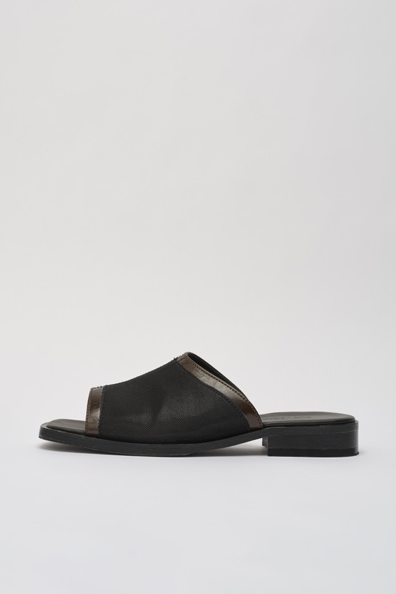 【OUR LEGACY】 SLIDE TAHINI YELLOW LEATHER TECH : A2227STA Our Legacy - Slide Tahini Yellow Leather | Our Legacy