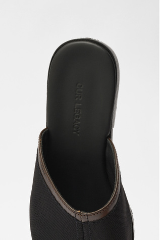 【OUR LEGACY】 SLIDE TAHINI YELLOW LEATHER TECH : A2227STA Our-Legacy-Leather-Sandals---