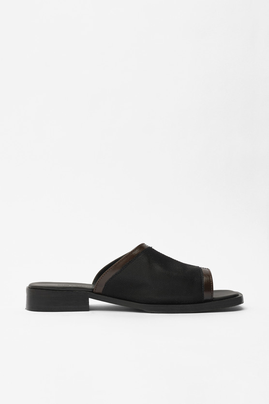 【OUR LEGACY】 SLIDE TAHINI YELLOW LEATHER TECH : A2227STA Our-Legacy-Leather-Sandals---