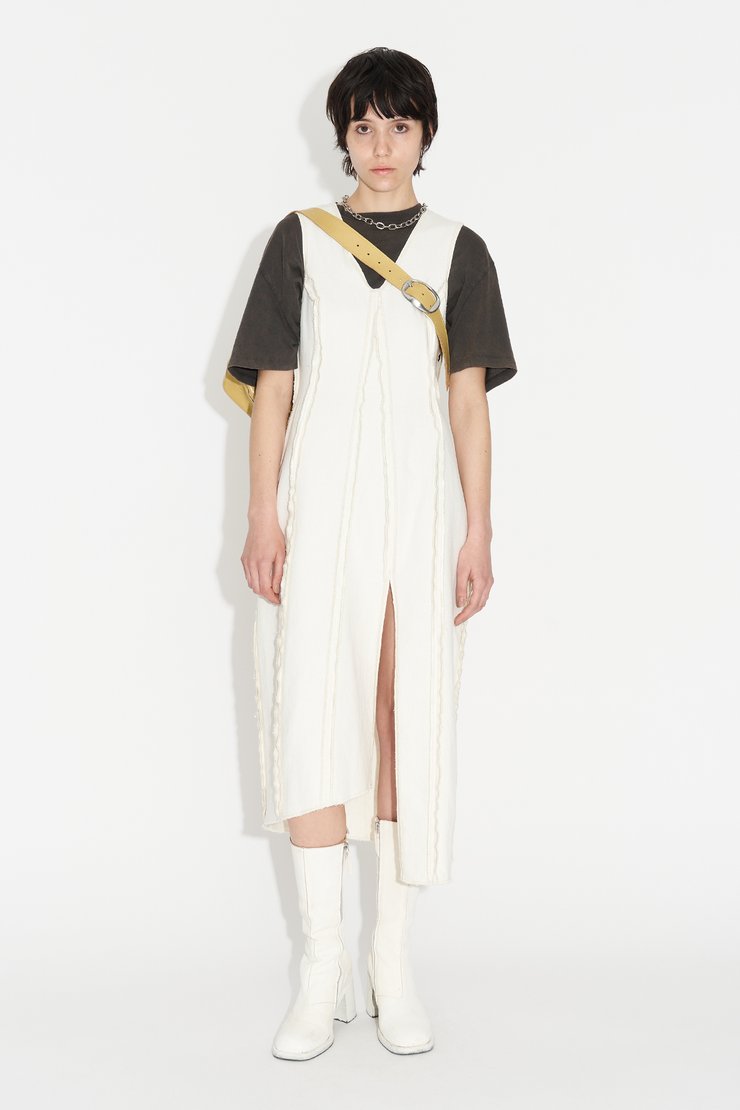 Biker Dress Off White Denim