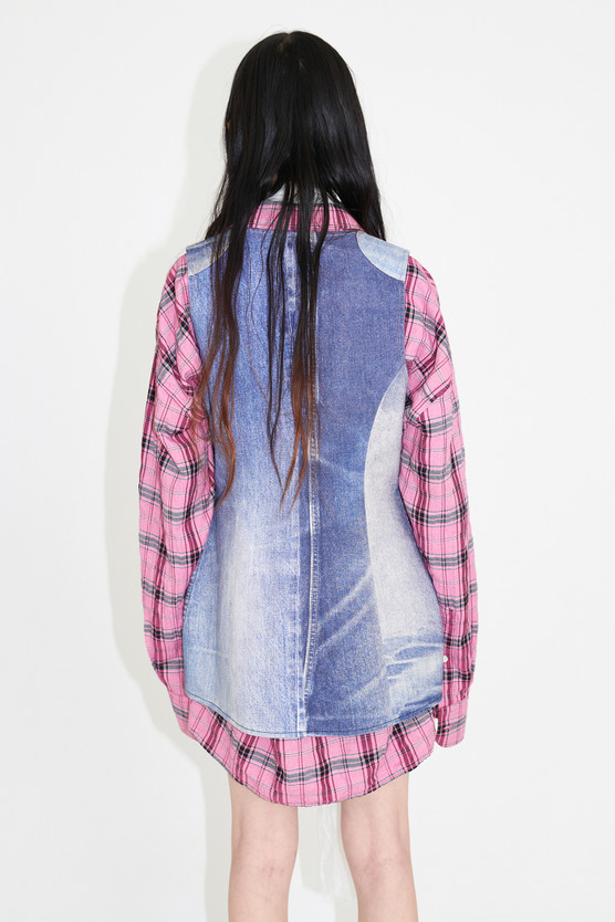 Our Legacy - Biker Zip Vest Digital Dual Denim