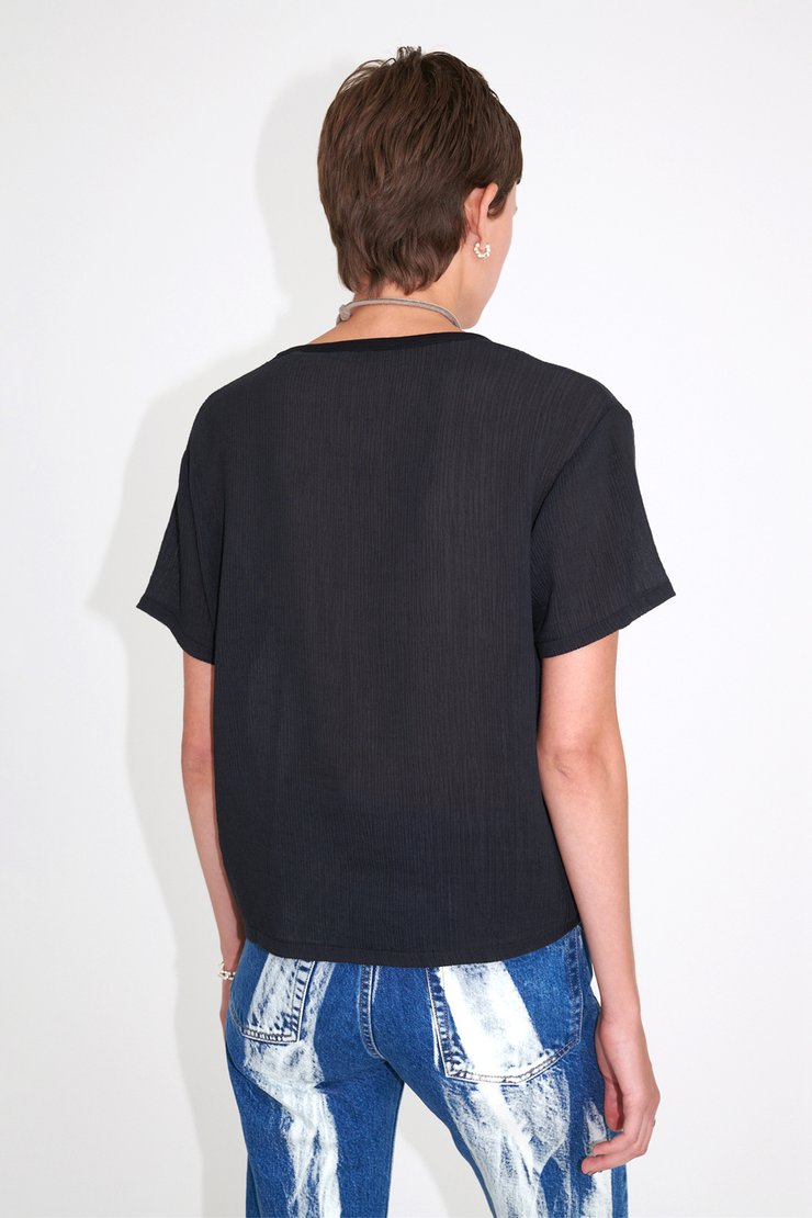 Our Legacy - First T-Shirt Black Rayon Plait | Our Legacy