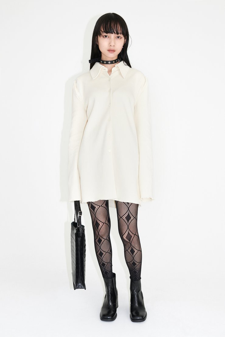 Hollow Shirt Off White Rib