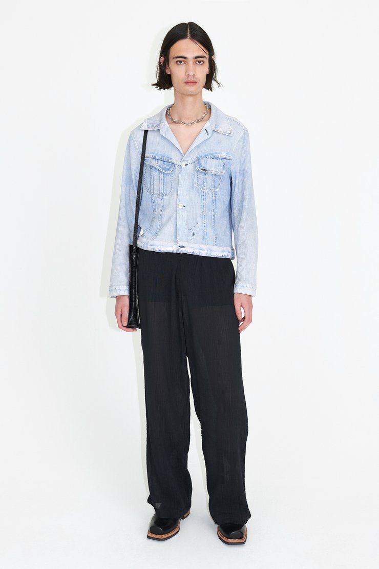 Reduced Trouser Black Rayon Plait
